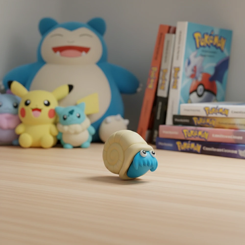 Amonita jouet Pokémon - Figurine de collection inspirée des fossiles légendaires – Image 2